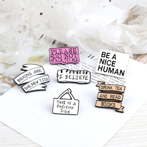 Trích Dẫn Biểu Ngữ Trâm Đơn Giản Gói Hat Men Pin Thư Nói Ve Áo Đồ Trang Sức Quà Tặng Huy Hiệu Biểu Tượng Pin - Product Image 5
