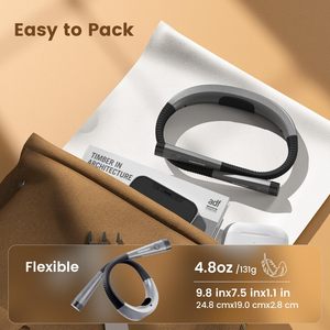 مصباح قراءة محمول قابل للتعتيم من جلوكوسنت، مصباح <span class=keywords><strong>LED</strong></span> مرن للرقبة قابل لإعادة الشحن عبر USB من نوع C - Product Image 5