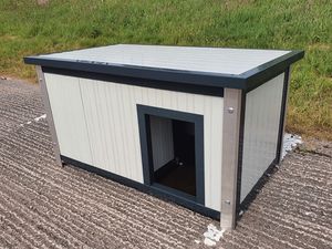 Big Pet Cages Haus Hundehütten Holzhaus Outdoor Wasserdicht Extra große Massivholz Hundehütte - Product Image 2