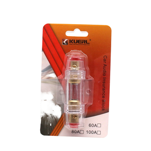 Portafusibili <span class=keywords><strong>AGU</strong></span> 60A di Alta Qualità Kuer per Autoradio, Portafusibili Elettronico 12V con Scatola per Applicazioni Auto - Product Image 1