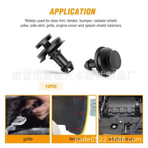 Gooacc – clips déflecteurs d'air pour camion, en plastique noir, paquet de 15, pour pare-vent, installation facile - Product Image 5