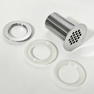<span class=keywords><strong>Grille</strong></span> de vidange à ouverture constante, passoire de lavabo sans fente en laiton massif de qualité commerciale pour éviers publics - Product Image 5