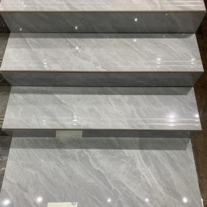 Grijze 300x1200 originele gegroefde geglazuurde gepolijste marmeren keramische traptrede, antislip tegels met bijpassende tegelafwerking - Product Image 4