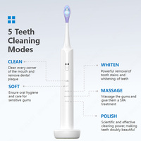 Brosse à dents électrique sonique rechargeable avec écran LED, étanche IPX7, poils moyens, OEM, haute qualité pour adultes