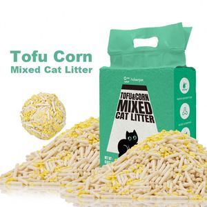 Arena para Gatos de Tofu y Maíz Mixta, Aglomerante, Sin Polvo, Venta al por Mayor Directa de Fábrica OEM ODM, Marca Privada Personalizada - Product Image 1