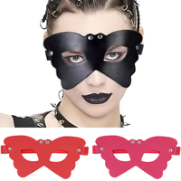 Masque de cosplay sexy en cuir PU pour Halloween, demi-masque papillon, masque mystérieux punk, accessoires de costume