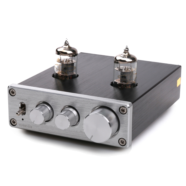 #53182 Vacuum Tube T1 Preamplifier Stereo Digital amplifier Treble&Bass Tone Control / Silver