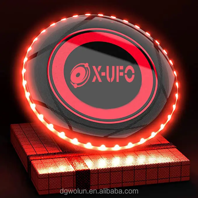 Benutzer definiertes Logo Ultimate Fly Disc Grow in the Dark 360 LED-Flugs cheibe-extrem helle LED-Frisbeed