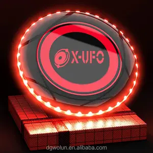 Custom logo Ultimate Fly Disc Grow in the Dark 360 led flying disc - extremely bright led frisbeed