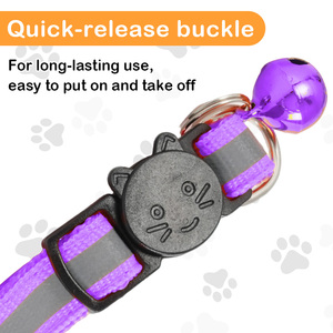 <span class=keywords><strong>Collar</strong></span> Reflectante de Nailon Multicolor Antipérdida para Mascotas con Soporte de Cuero Ultrafibra para Airtag, Suministro Directo de Fábrica - Product Image 3