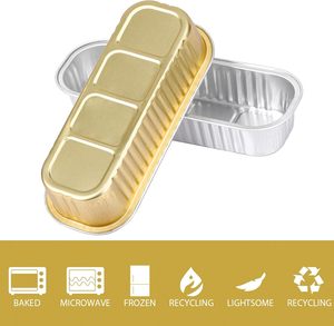 Mini Aluminum Loaf <b>Pan</b> with Plastic <b>Lid</b> and Spoon Perfect for Baking & Takeaway - Product Image 3