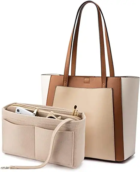 Women'S Fashion Top Handle Shoulder Purses Wholesale PU Leather Laptop Tote Bag Sling Wallet Key Pouch Ladies Bags Handbag Set