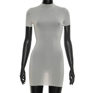<span class=keywords><strong>Vestido</strong></span> Transparente para Mujer, Estilo Coquette, <span class=keywords><strong>Manga</strong></span> <span class=keywords><strong>Corta</strong></span>, Elástico, Ajustado, para <span class=keywords><strong>Fiesta</strong></span> Nocturna, Club, Bodycon - Product Image 4
