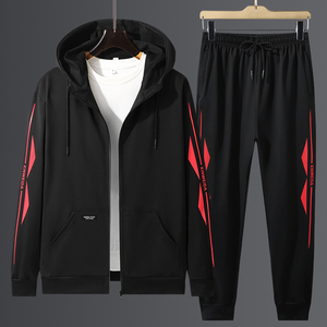Logo personnalisé 2025 nouveau costume de sport hommes orteil coton résistant sergé pull à col rond avec couleur orteil pantalon décontracté confortable - Product Image 2