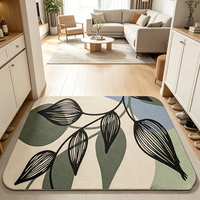 Tapis en terre de diatomée imprimé, antidérapant, absorbant l'eau, séchage rapide, tapis de porte, motif personnalisé disponible