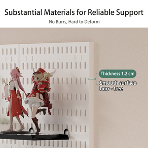 منظم حائط Pegboard بلاستيكي بسيط متعدد الخيارات مع تصميم قابل للفصل وملحقات متعددة لجميع المساحات - Product Image 2