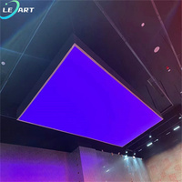 Plafonds en PVC 3D Lumineux de Guangzhou, Lambris, Film Bleu LED, Plafonds Extensibles pour Salon de Beauté