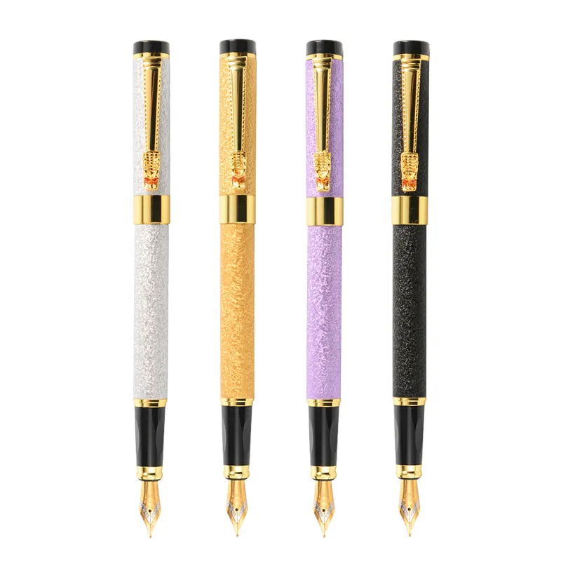 Lüks yeni yüksek dereceli kurumsal iş dolma kalem çin klasik ejderha klip Metal kalem çok renkli kalem