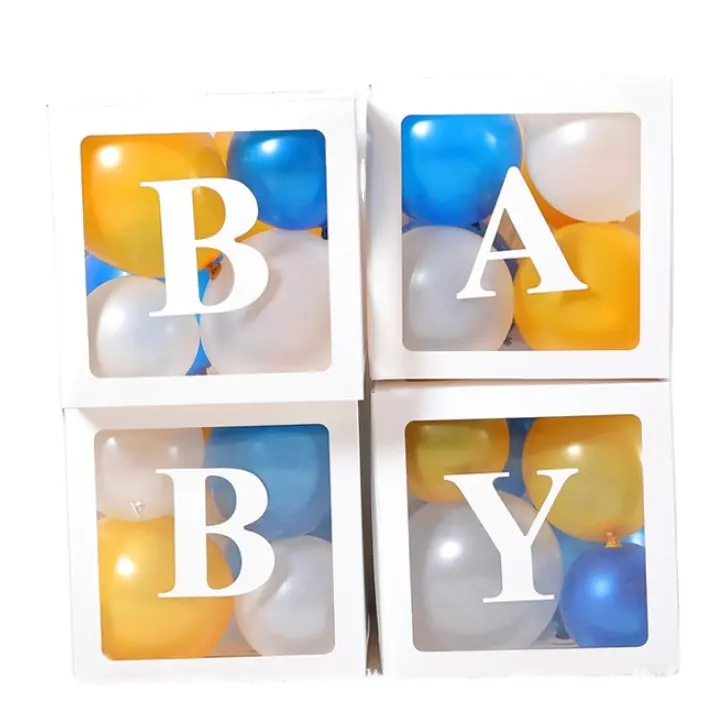 Boîte transparente avec ballons pour cérémonie, pour fête prénatale, mariage, nouvelle collection