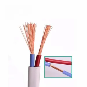 Cable y cable para el hogar con revestimiento blanco, núcleo de cobre puro, 2 núcleos, 1/1, 5/2, 5/4/6, iluminación cuadrada, cable de alimentación de aire acondicionado RVVB