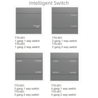 Interruptor de Pared Estándar Europeo, Enchufe Inteligente de 10A, Material de PC, 86*86mm, Interruptores Eléctricos de 1/2/3 Vías