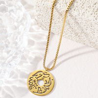 Magnifique Collier Pendentif Guitare Arabe Islamique Musulman Calligraphie Bismillah en Acier Inoxydable Bijoux Aïd Vente en Gros pour Femmes et Hommes