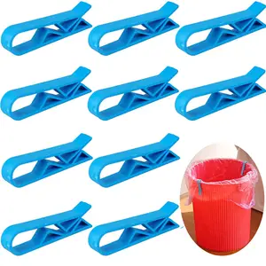 Plastic Kitchen Garbage Bin Clip,Washroom Trash Can Waste Basket Garbage Bin Clamp,Rubbish Bag Sturdy Anti-Slip Clips