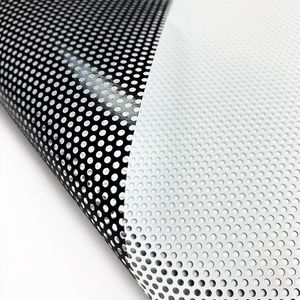 Vente en gros de décalcomanies transparentes pour fenêtre en vinyle pour publicité de porte d'affaires Film autocollants pour fenêtre perforée - Product Image 2