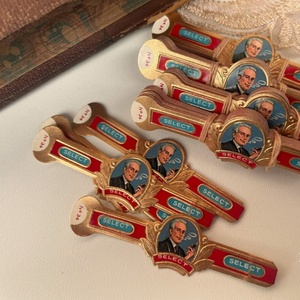 Wholesale Custom Cigar Private Branding <b>Label</b> UV Printing Gold Foil Paper Cigar Band Ring <b>Packaging</b> <b>Label</b> Custom Logo - Product Image 6