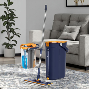 Cubo de Fregona de Microfibra de Calidad Superior con Separación de Aguas Residuales y Lavado Manos Libres con 2 Almohadillas para Limpieza del Hogar - Product Image 2