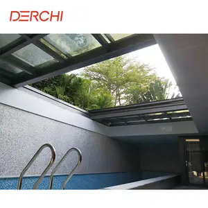 Pabrik Atap Skylight Disesuaikan Geser Gaya Horizontal Bingkai Aluminium Listrik Skylight Jendela