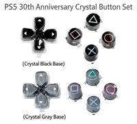 Pièce de rechange pour manette PS5 : Bouton directionnel en cristal, fonction D-pad, touches ABXY et levier analogique pour Astro Bot PS5