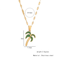 Personnalisé Vintage Petit Frais Doux Dessin Animé Pendentif Bijoux En Acier Inoxydable Charme Plaqué Or 18k Fraise Collier