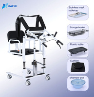 Prix de gros pour les chaises de transfert pour personnes âgées avec table, pot, ceinture d'aide à la position assise. Meubles de soins à domicile