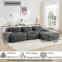 Nouveau Style Réglable Écologique Durable Combinaison Moderne Vide Meubles Compressé Salon Canapé