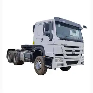 Sinotruk Howo 3 Eixos 6x4 371hp 420hp Transmissão Automática Caminhão Trator com Direção Esquerda para Transporte de Reboque Usado China