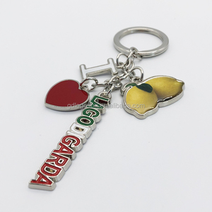 Cadeaux touristiques du <span class=keywords><strong>lac</strong></span> italien I Love Lago Di Garda pendentif porte-clés breloque en métal porte-clés double face pour l'approvisionnement en cadeaux touristiques - Product Image 2