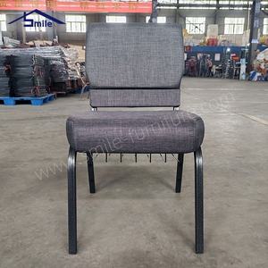 Popular Venta caliente Langfang fábrica al por mayor barato Morden apilable azul sillas de iglesia con enclavamiento - Product Image 2
