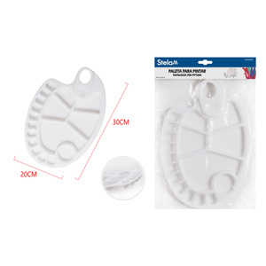 20x30cm Palette di pittura a forma di pesce in plastica e acrilico per artisti e hobbisti - Product Image 1