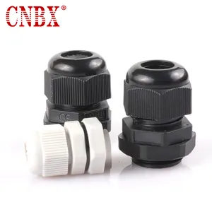 CNBX hot selling IP68 white nylon pg thread 36mm plastic multi passage holes plastic cable gland