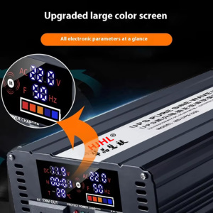 Convertisseur solaire UPS monophasé à onde sinusoïdale pure 10000W pour usage automobile et domestique, compresseur 12V, climatisation, induction HJ-UPS12-10 - Product Image 5