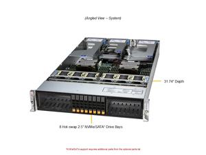 เซิร์ฟเวอร์ AS-1126HS-TN 1U แบบติดตั้งบนแร็ค AMD EPYC 9005 24x DDR5 H14 Hyper A+ สำหรับองค์กร - Product Image 4