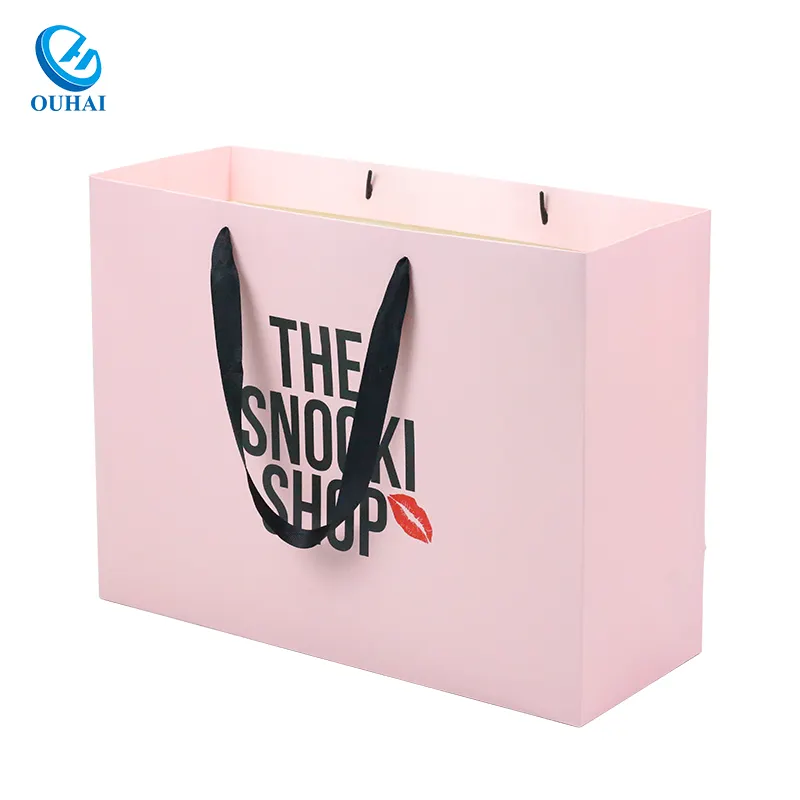 Custom paper bag printing logo for shopping mall gift bags shopping underwear paper shopping bag design sample free