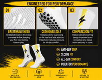 Chaussettes de football antidérapantes personnalisées, mi-mollet, pour adultes, entraînement, course, avec grip personnalisé
