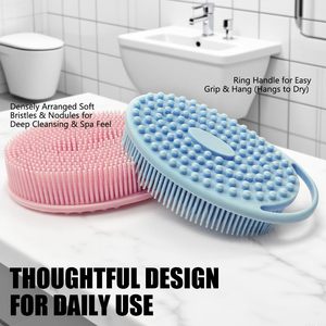 Gommage corporel en silicone personnalisé avec logo, séchage rapide, hygiénique, sans BPA, exfoliant doux pour le corps, adapté aux bébés et aux adultes - Product Image 4
