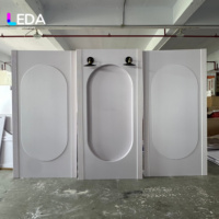 LEDA Arche carrée en acrylique professionnelle, moderne, personnalisable, noire, nouvelle arrivée, pour panneau de bienvenue de mariage et mur de fond photo LED