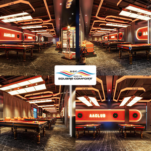 S.Q.F Billiards Club Solution Tout-en-un : 2000/1825/1200/300 ㎡   Projets de décoration de club personnalisés sur mesure pour vous - Product Image 5