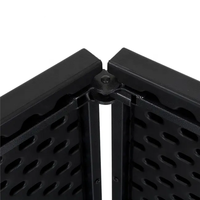 Tables Pliantes en Plastique PEHD Rectangulaires Noires de 180 cm, Pliantes en Deux, pour Fêtes, Vente en Gros