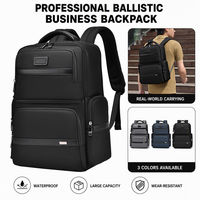 Sac à dos professionnel pour ordinateur portable à ouverture à 180 degrés, imperméable, durable, grande capacité, avec doublure en polyester