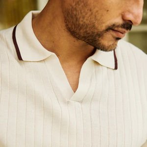 Suéter de Punto de Cable Grueso de Algodón Beige para Hombre Estilo Polo Ralph, Polo Personalizado de Alta Calidad Casual para Golf - Product Image 2